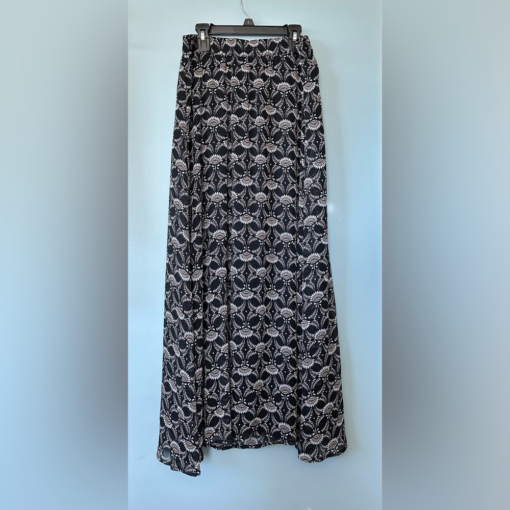 Black Floral Maxi Skirt